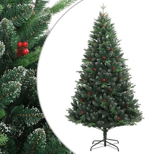 vidaXL Kunstkerstboom met scharnieren en rode bessen 180 cm, Diversen, Kerst, Nieuw, Verzenden