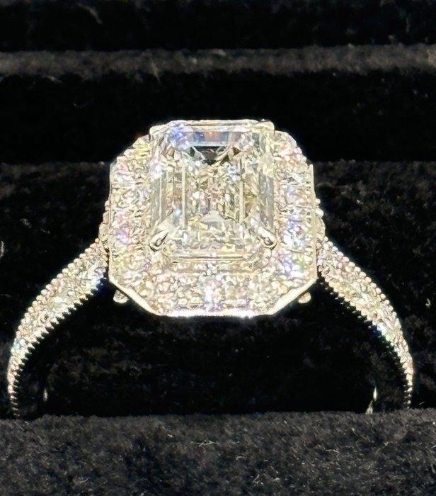 Zonder minimumprijs - Verlovingsring - 14 karaat Witgoud -, Bijoux, Sacs & Beauté, Bijoux anciens