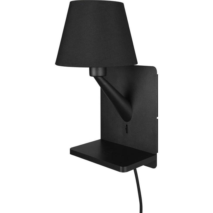 LED Wandlamp Trion Rahat met inductief laadstation - Mat Zwa, Maison & Meubles, Lampes | Appliques, Envoi