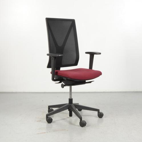 Bureaustoel Girsberger - Bordeauxrood - Mesh rugleuning, Huis en Inrichting, Bureaustoelen, Gebruikt, Ophalen of Verzenden