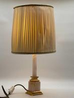 Tafellamp - Franse messing & onyx tafellamp uit 1960 -