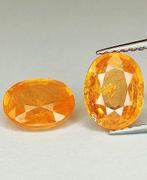 2 pcs - Spessartine Mandarijn Fanta Sinaasappel Granaat -, Nieuw