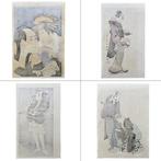 Sharaku en Hiroshige-collectie: 4 werken - Papier - Toshusai