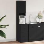 vidaXL Keukenkast 35x50x180 cm bewerkt hout zwart, Huis en Inrichting, Verzenden, Nieuw