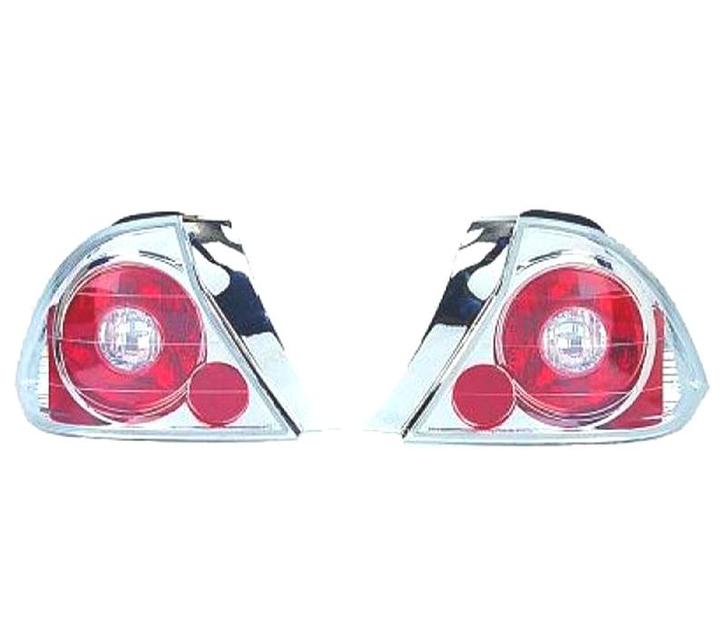 Feux Arrière Pour Honda Civic 01-03 Fond Chromé, Auto-onderdelen, Verlichting, Verzenden