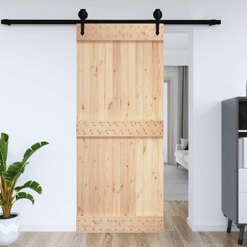 vidaXL Deur NARVIK 100x210 cm massief grenenhout, Doe-het-zelf en Bouw, Deuren en Vliegenramen, Nieuw, Verzenden