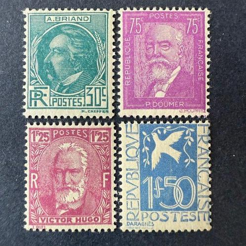 Frankrijk  - Y&T 291/294 Beroemdheden & vredesduif in, Postzegels en Munten, Postzegels | Europa | Frankrijk
