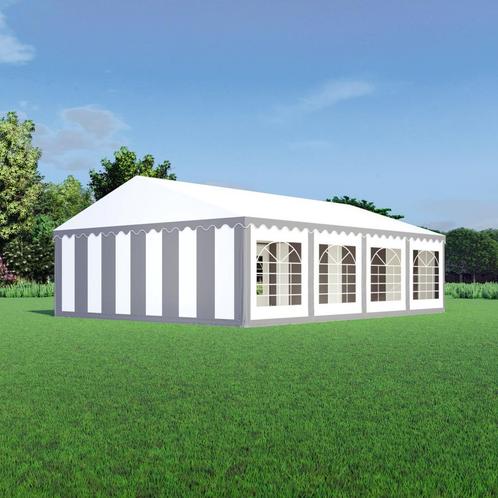 Partytent 6x8 PVC - Classic | Grijs / wit, Jardin & Terrasse, Tonnelles, Envoi