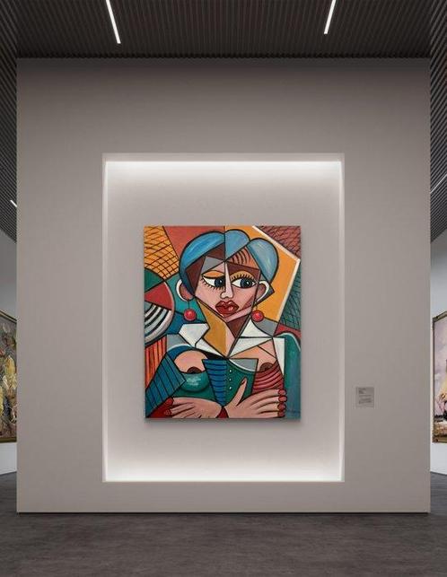 Olena Blinnikova (XXI) - Various Faces, Antiek en Kunst, Kunst | Schilderijen | Modern