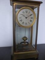 Glaspendule Frans design - Verguld brons - 1950-1960