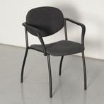 Frontseat vergaderstoel, grijs, 4-poot onderstel, Huis en Inrichting, Stoelen, Ophalen of Verzenden, Gebruikt