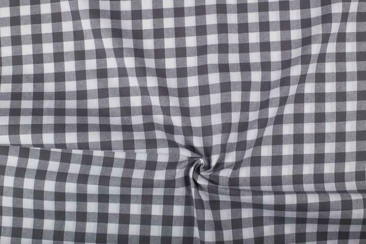 Geruite stof antraciet wit geruit - 18mm geruite stof, Hobby en Vrije tijd, Stoffen en Lappen, 120 cm of meer, 200 cm of meer