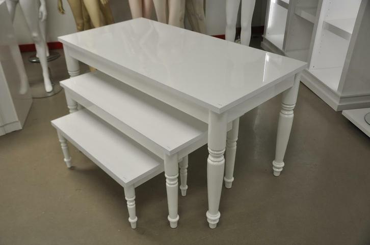 *TIP*  Super high glossy witte tafels, Zakelijke goederen, Kantoor en Winkelinrichting | Winkel en Inventaris, Ophalen of Verzenden