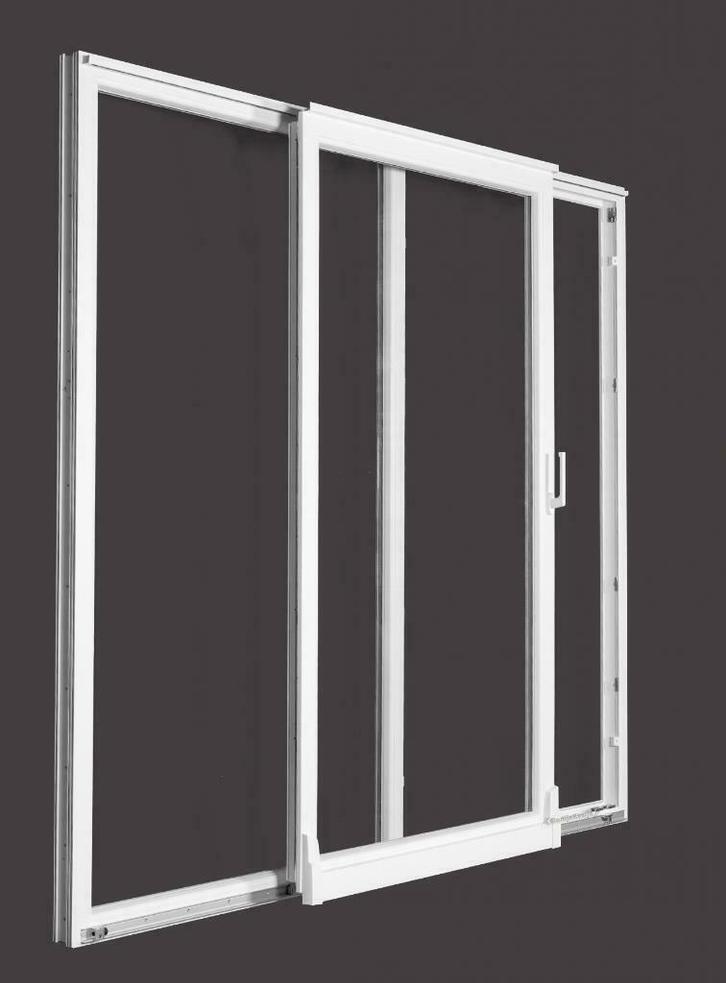 PVC Kiepschuifraam ideaal voor  terras 200x215 HR++., Doe-het-zelf en Bouw, Raamkozijnen en Schuifdeuren, Inclusief glas, Nieuw