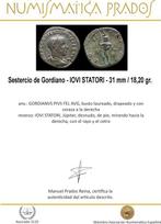 Empire romain. Gordien III (238-244 apr. J.-C.). Sestertius, Postzegels en Munten