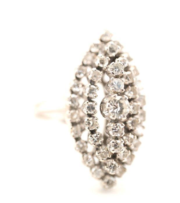 Ring - 19.2 kt. Witgoud Diamant (Natuurlijk) - Diamant, Handtassen en Accessoires, Ringen
