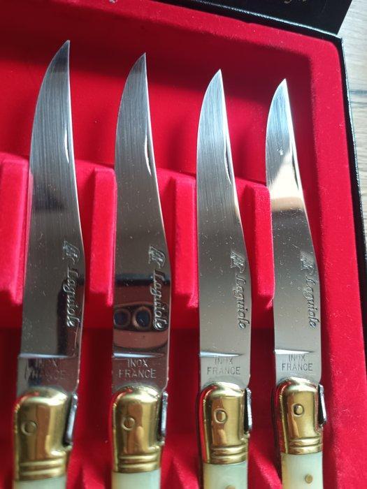 laguiole - aigle royal - Tafelmes (6) - Staal, Hoorn,, Antiek en Kunst, Antiek | Keukengerei