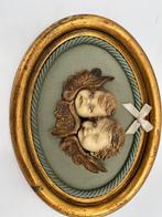 Lijst (3) - Hout - Oude ovaalvormige schilderijen, Antiek en Kunst