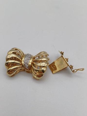 Fermoir de collier - 14 carats Or blanc, Or jaune - 0.14ct.