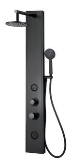 Douchepaneel Mumbai Zwart Regendouche Mengkraan, Verzenden