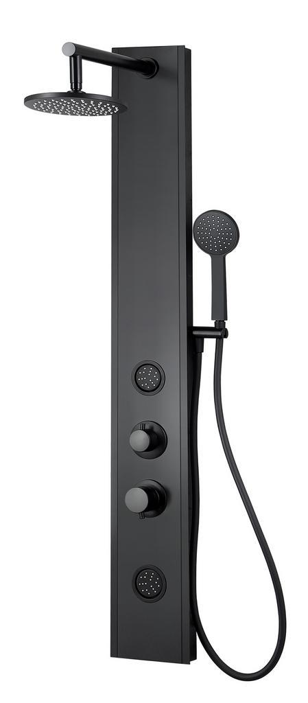 Douchepaneel Mumbai Zwart Regendouche Mengkraan, Bricolage & Construction, Sanitaire, Envoi