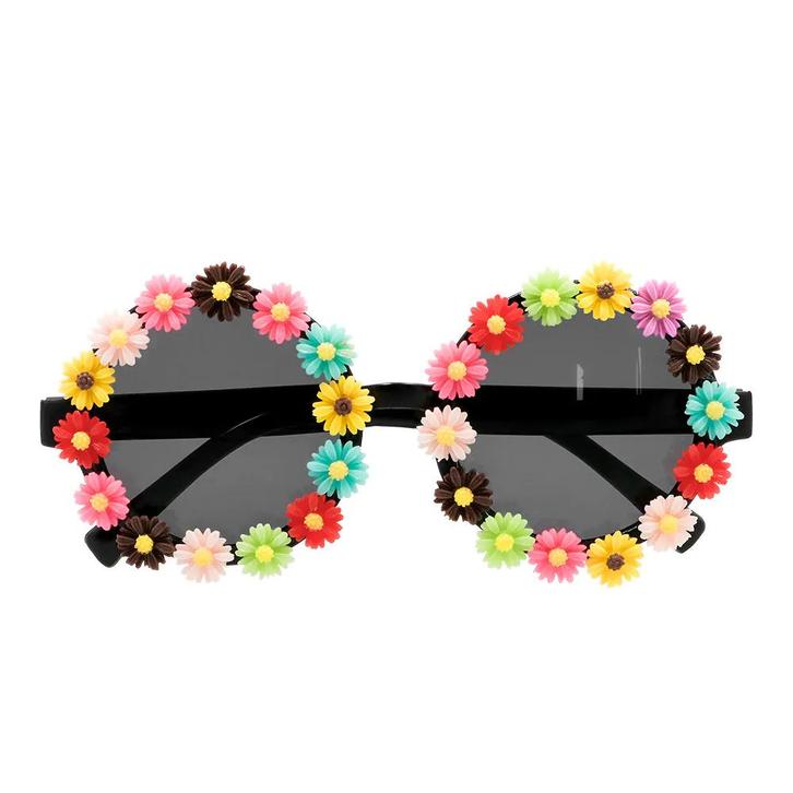 Zwarte Bril Bloemen, Hobby en Vrije tijd, Feestartikelen, Nieuw, Verzenden