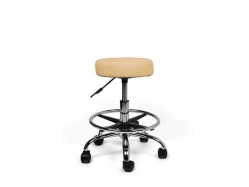 Tabouret Beige - Lage uitvoering met Voetsteun, Huis en Inrichting, Krukjes, Nieuw, In hoogte verstelbaar