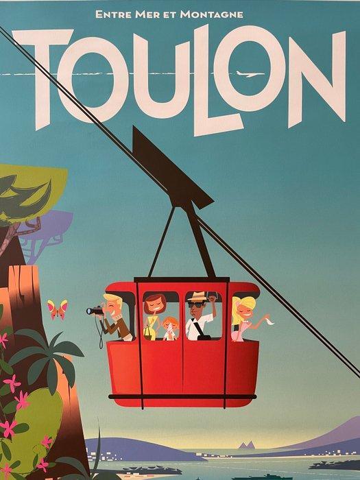 Monsieur Z - Affiche de Tourisme Toulon - Le Téléphérique, Antiquités & Art, Art | Dessins & Photographie