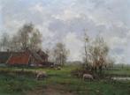 Frits J. Goosen (1943) - Polderlandschap met schapen, Antiek en Kunst, Kunst | Schilderijen | Klassiek