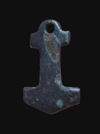 Vroeg-middeleeuws Bronze Rare Thors Hammer Hanger