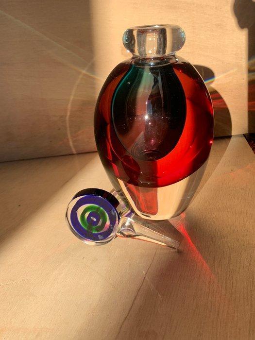 Parfumfles - Sommerso parfumflesje - Muranoglas, Antiek en Kunst, Antiek | Glaswerk en Kristal