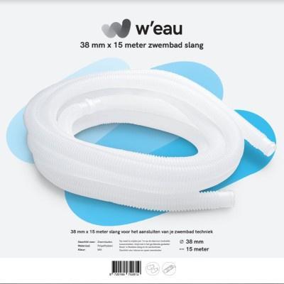 Zwembadslang wit 38 mm - 15 meter, Tuin en Terras, Zwembad-toebehoren, Nieuw, Ophalen of Verzenden