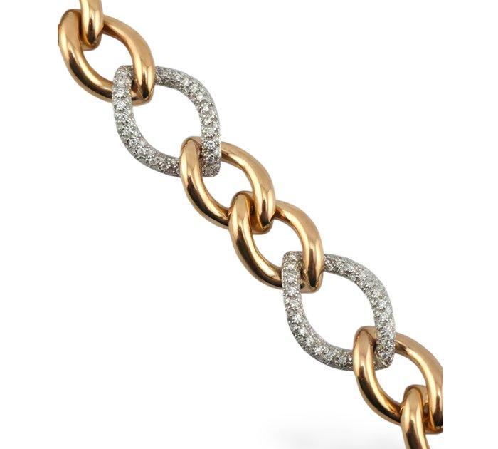 Armband - 18 karaat Geel goud, 18K roségouden en 1,50ct, Bijoux, Sacs & Beauté, Bracelets