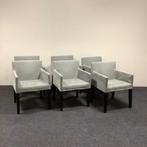 complete set van 6 x eetkamer fauteuil, grijs - bruin, Huis en Inrichting, Gebruikt