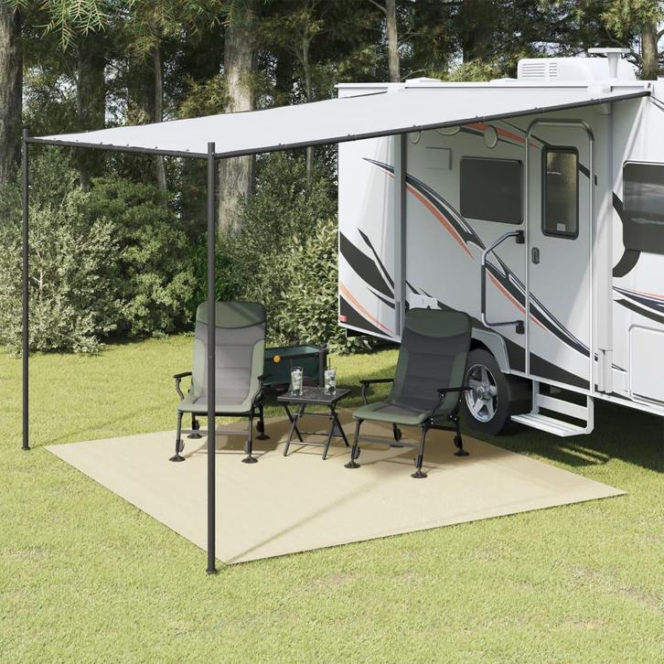 vidaXL Tenttapijt 4x3 m crèmekleurig, Caravans en Kamperen, Tentaccessoires, Nieuw, Verzenden