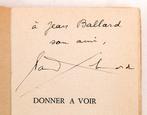 Signé; Paul Eluard - Donner à voir - 1939