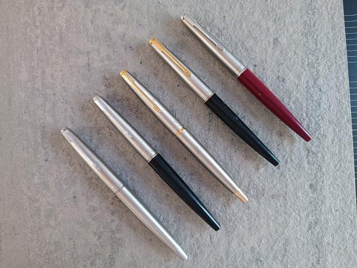 Parker - Lote 5 plumas Parker 45 variadas. Años 70 y 80 -, Verzamelen, Pennenverzamelingen