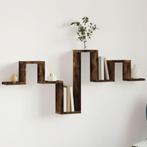 vidaXL Wandschap 104,5x10x43 cm bewerkt hout gerookt, Huis en Inrichting, Verzenden, Nieuw