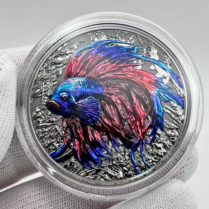 Niue. 5 Dollars 2024 – Betta Fish – 2 oz Silver Coin – High, Postzegels en Munten, Munten | Europa | Niet-Euromunten