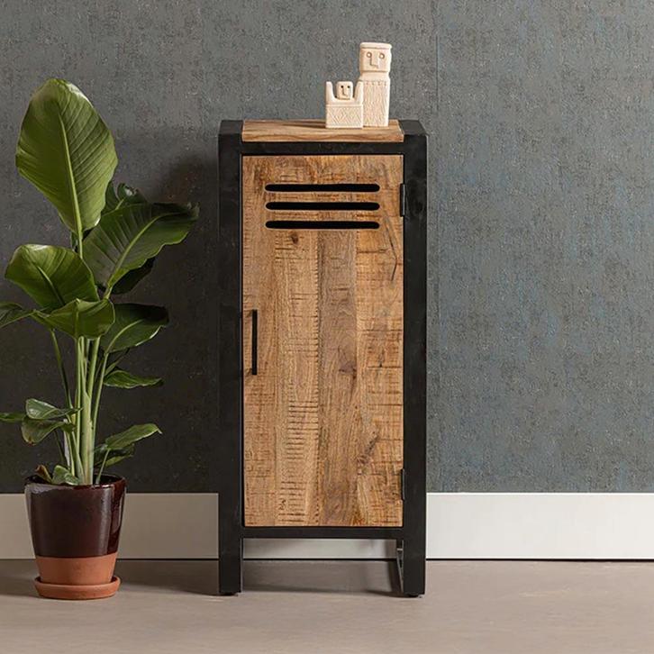 Bijzettafel Mangohouten Kastje Tristan 45x100 cm, Huis en Inrichting, Kasten | Overige, Nieuw, Verzenden