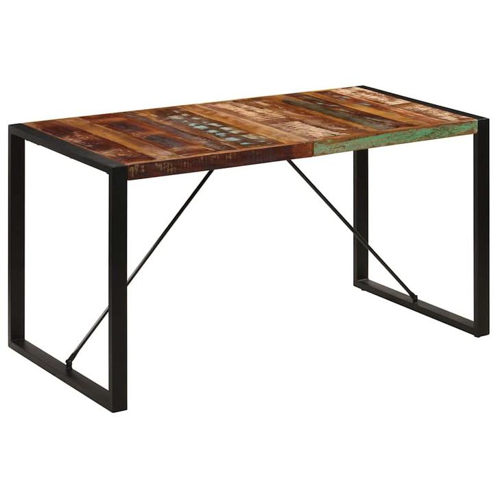 vidaXL Eettafel 140x70x75 cm massief gerecycled hout, Huis en Inrichting, Tafels | Eettafels, Nieuw, Verzenden