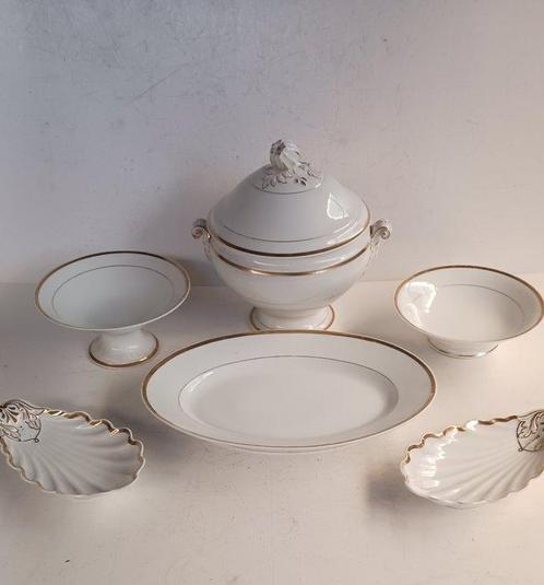 GINORI / DOCCIA - Tafelservies (6) - Porselein - Empire-set, Antiek en Kunst, Antiek | Glaswerk en Kristal