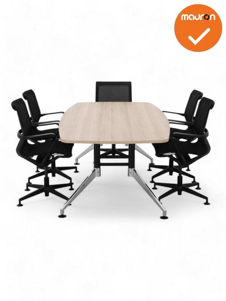 Luxe vergadertafel - bootvormig SIGN - 220x110 cm - NIEUW, Zakelijke goederen, Kantoor en Winkelinrichting | Kantoormeubilair en Inrichting