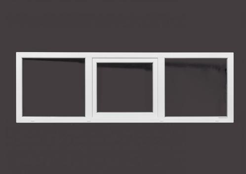 PVC raam vast-draaikiep-vast b200xh80 cm wit stomp, Doe-het-zelf en Bouw, Glas en Ramen, Dubbelglas, Glas in lood, Nieuw, Gevelraam of Ruit