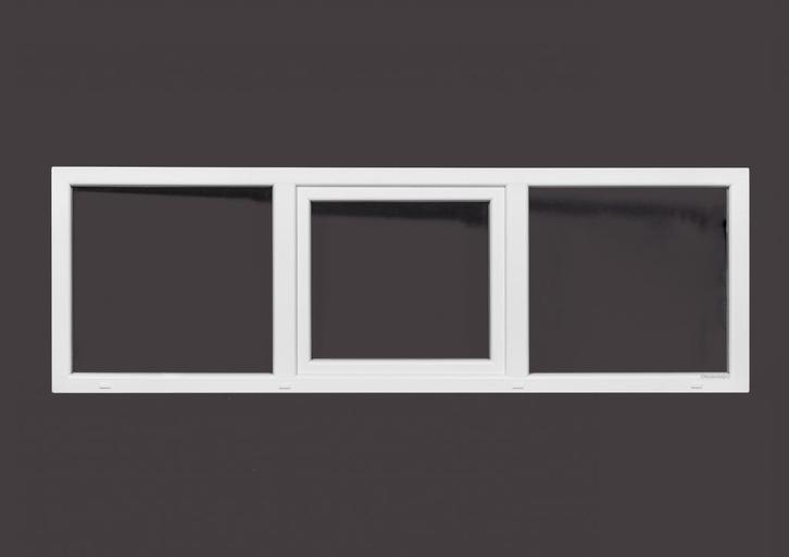 PVC raam vast-draaikiep-vast b200xh80 cm wit stomp, Doe-het-zelf en Bouw, Glas en Ramen, Dubbelglas, Glas in lood, Nieuw, Gevelraam of Ruit