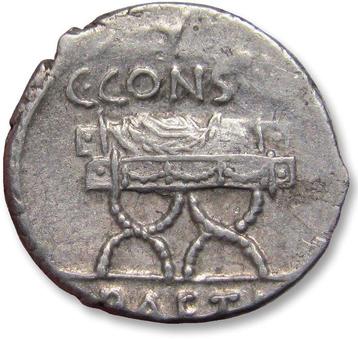 Romeinse Republiek. C. Considius Paetus. Denarius Rome mint, Timbres & Monnaies