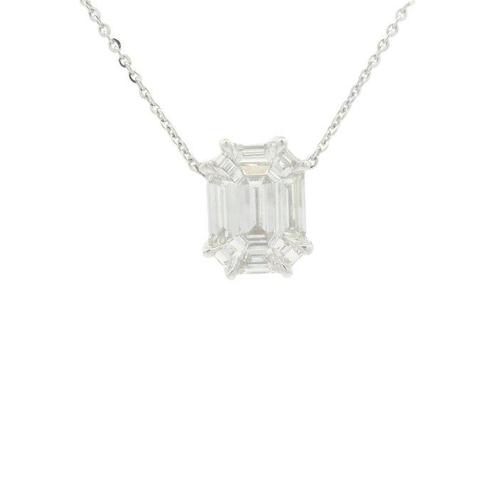 Collier avec pendentif - 18 carats Or blanc -  0.85ct. tw., Handtassen en Accessoires, Antieke sieraden