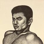 Haut du corps musclé masculin - Lithographie Mishima G