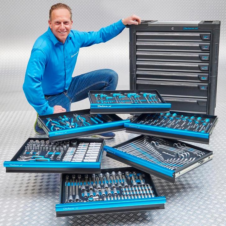 Datona Gereedschapswagen tech-line 80 cm + 273-delige, Doe-het-zelf en Bouw, Gereedschapskisten, Ophalen of Verzenden