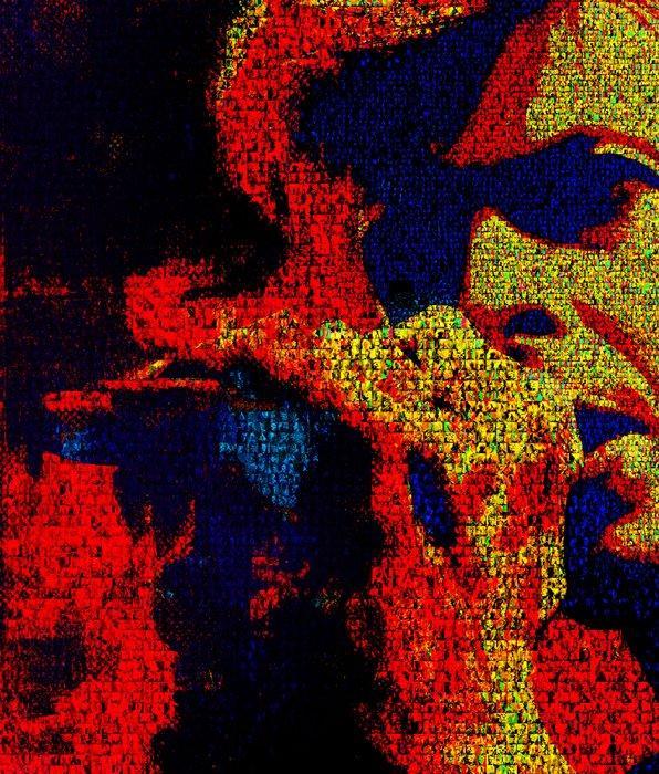 David Law - Echo Waves - The Starman - Format XL 60x60, Antiek en Kunst, Kunst | Designobjecten